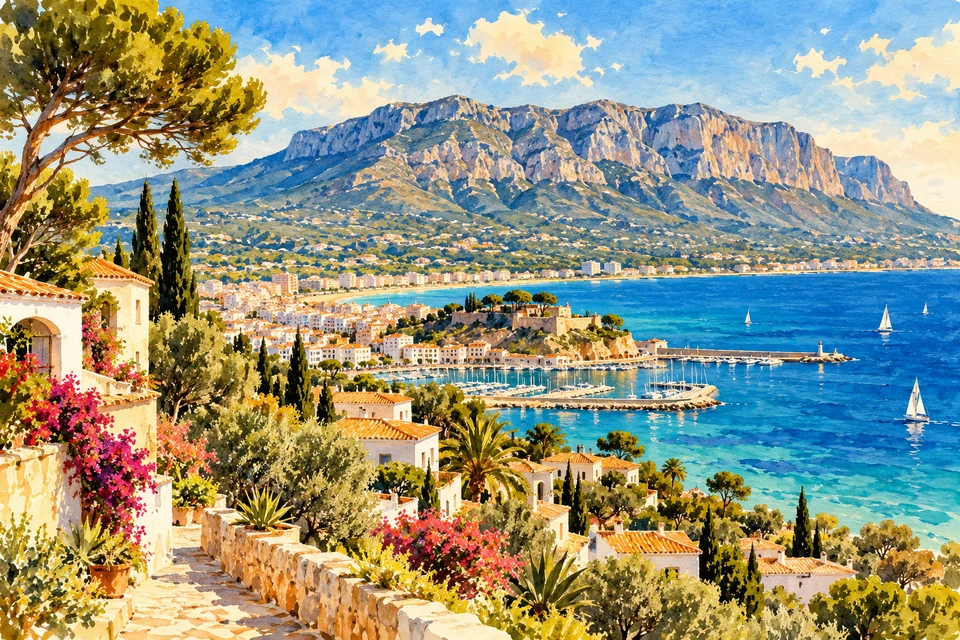 Ilustración del Montgó, uno de los paisajes de la Marina Alta